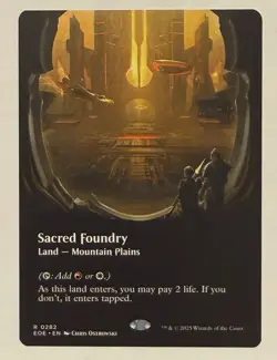 Sacred Foundry Borderless - Edge of Eternities MTG - Image 1