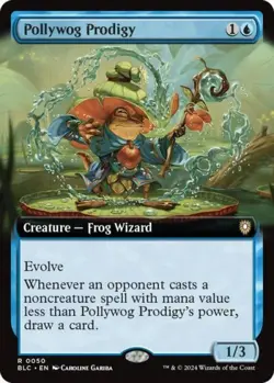 MTG English Pollywog Prodigy (Extended Art) NM Normal Commander: Bloomburrow - Image 1