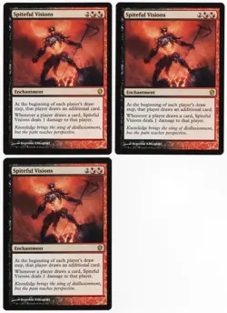 Spiteful Visions x3 3x Commander 2013 Multi-Color Rare Enchantment MTG NM AZ1 - Image 1