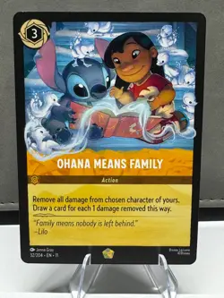 Disney Lorcana Winterspell 32/204 Ohana Means Family Legendary non foil - Image 1