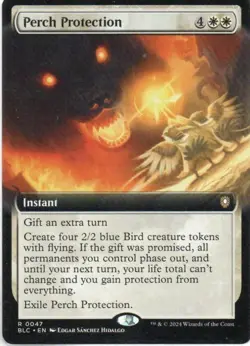 MTG: Bloomburrow Commander: Extended Art Perch Protection: LP Condition - Image 1