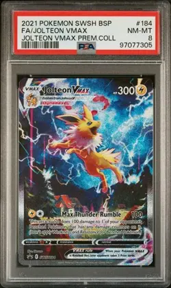 Jolteon VMAX SWSH184 SWSH: Sword & Shield Promo Cards Holo PSA 8 - Image 3
