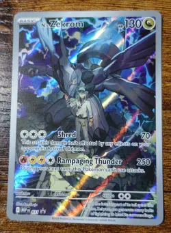 N's Zekrom 031 Promo Black Star Mega Evolution Pokemon Card NM - Image 1