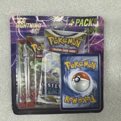 Pokemon TCG Lightning Set 4 Packs + 1 Bonus Card! Brand New/Sealed! ⚡ - Image 1
