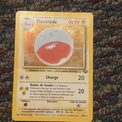 French Pokemon TCG Electrode Jungle 2/64 Holo Unlimited Holo Rare LP Card French - Image 1