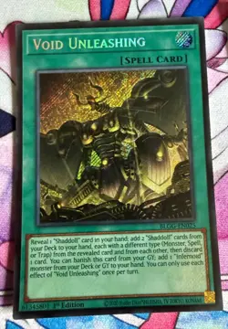 Void Unleashing BLGG-EN025 BoL: Glorious Gallery Secret Rare Yugioh card - Image 1