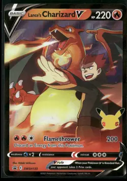 Pokemon Lance's Charizard V Promo SWSH133 SWSH: Sword & Shield Promo Cards NM - Image 1