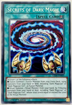 LED6-EN004 Secrets of Dark Magic - Rare 1st Edition Near Mint YuGiOh Card - Image 1