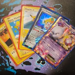 Pokemon TCG 5-Card Lot Flying Pikachu, Pikachu, Jirachi, Mewtwo EX Promo - Image 1