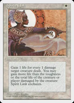 Spirit Link 1x MtG 4th Edition SP/NM - Image 1