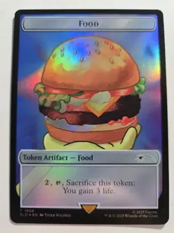 Food Token (Rainbow Foil) 1938 Secret Lair Drop Spongebob Squarepants NM/M MTG - Image 1