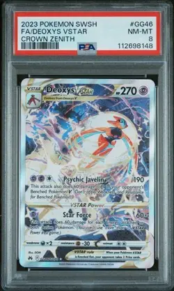 Deoxys v Star GG46/GG70 Ultra Rare Crown Zenith Pokemon TCG PSA 8 - Image 3