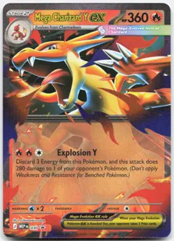 Mega Charizard Y ex 030 Holo Promo ME: Mega Evolution Promo Pokemon Holo NM - Image 1