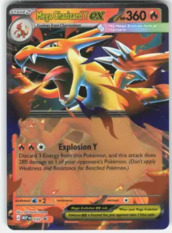 Mega Charizard Y ex Pokemon TCG ME: Mega Evolution Promo 030 NM - Image 1