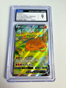 Pokemon Charizard V SWSH260 CGC 9 Holo Promo English Pokemon TCG - Image 1