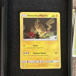 Detective Pikachu 10/18 HP Detective Pikachu Rare Pokemon Holo - Image 1