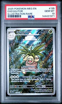 Pokemon TCG Exeggutor 135/132 Me01 Mega Evolution Illustration Rare Holo PSA 10 - Image 3
