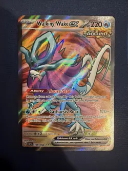Pokemon TCG Walking Wake EX 189/162 Temporal Forces Full Art Holo Rare - Image 1