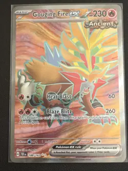 Pokemon TCG Gouging Fire EX Scarlet & Violet Temporal Forces 188/162 - Image 1