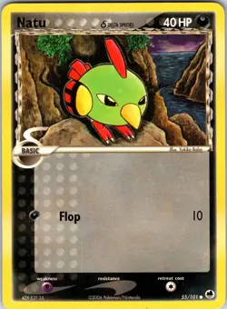 Natu (Delta Species) 55/101 Dragon Frontiers Pokemon TCG LP Normal - Image 1
