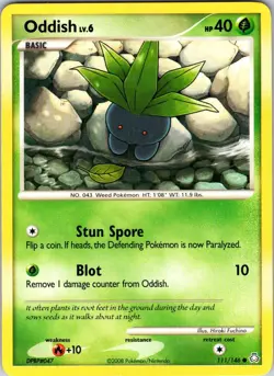 Oddish (111) 111/146 Legends Awakened Pokemon TCG LP Normal - Image 1