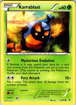 Karrablast 8/101 Noble Victories Pokemon TCG LP Normal - Image 1