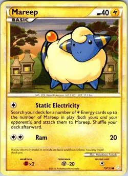 Mareep 73/123 HeartGold SoulSilver Pokemon TCG LP Normal - Image 1
