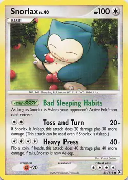 Snorlax - Pokemon Common 2009 Rising Rivals 81/111 LP - Image 1