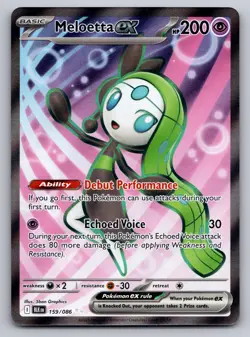 Meloetta ex 159/086 Ultra Rare Holo Black Bolt Near Mint - Image 1