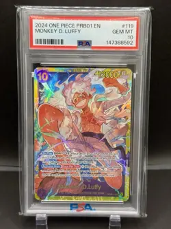 Monkey D Luffy - One Piece PRB01 - 119 SEC RARE PSA10 - Image 1