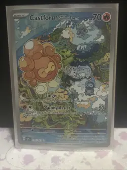 Pokemon Card - Castform Sunny Form Surging Sparks 195/191 Holo Illustration Rare - Image 1