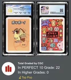 PERFECT CGC 10 Pidgey Old Maid 2019 Japanese Pokemon Card • POP 22 - Image 1