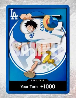 2026 ONE PIECE LOS ANGELES DODGERS MONKEY.D.LUFFY DON CARD PROMO 7/2/26 PRESALE - Image 1
