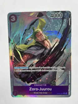 ST18-004 Zoro-Juurou Rare Alt Art One Piece Card Game ENGLISH Full Art Foil - Image 1