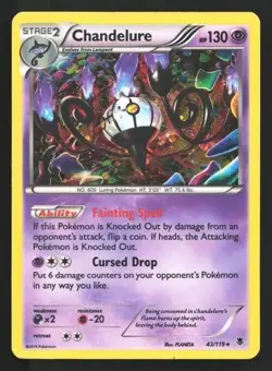 Chandelure (Cosmos Holo) 43/119 XY - Phantom Forces Rare Pokemon Card - Image 1