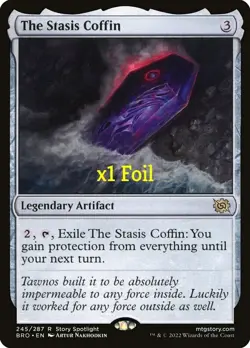 MTG Foil The Brothers' War BRO The Stasis Coffin MINT - Image 1