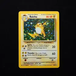 Raichu 14/102 MP Base Set Unlimited Holo Rare Vintage Pokemon TCG 1999 - Image 1