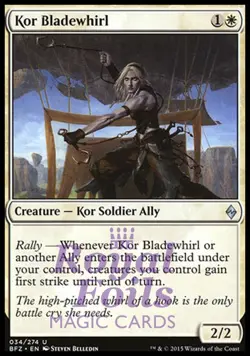 Kor Bladewhirl 2x FOIL BFZ MTG Battle for Zendikar Uncommon MINT white - Image 1