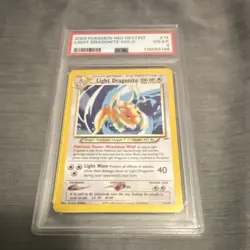 Pokemon Neo Destiny Light Dragonite 14/105 Holo Unlimited PSA 2002 - Image 4