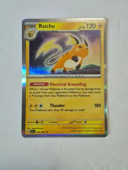 Raichu 019/091 Rare Paldean Fates Pokemon Holo Near Mint - Image 1