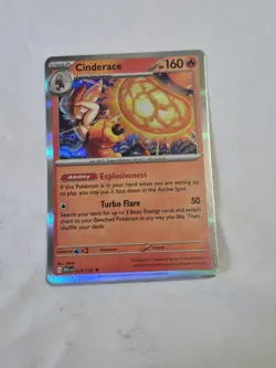 Cinderace 028/132 Rare Mega Evolution Pokemon Holo Near Mint - Image 1