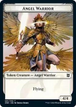 10 Token Cards - ANGEL WARRIOR - Zendikar Rising (ZNR) - Magic MTG FTG - Image 1