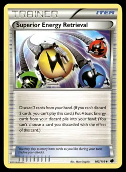 Superior Energy Retrieval 103/116 Uncommon Plasma Freeze Pokemon Lightly Played - Image 1