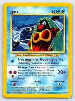Jynx 31/64 Uncommon Neo Revelation Pokemon Moderately Played - Image 1