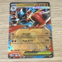 Pokemon Mega Lucario EX Full Art Holo Promo 012 Me: Mega Evolution 340HP Eng - Image 1