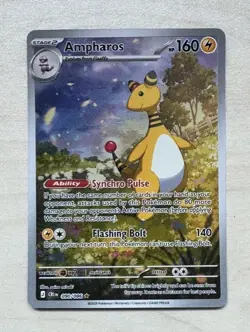Pokemon TCG Ampharos 090/086 Chaos Rising Illustration Rare NM - Image 1