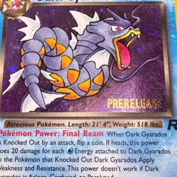 LP- Dark Gyarados (Prerelease) 08/82 Holo WoTC Promo Pokemon Kagemaru Himeno - Image 3