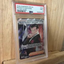 2025 POKEMON DRI EN-DESTINED RIVALS ULTRA RARE #225 TEAM ROCKET'S GIOVANNI PSA 9 - Image 2