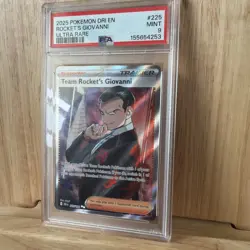 2025 POKEMON DRI EN-DESTINED RIVALS ULTRA RARE #225 TEAM ROCKET'S GIOVANNI PSA 9 - Image 3