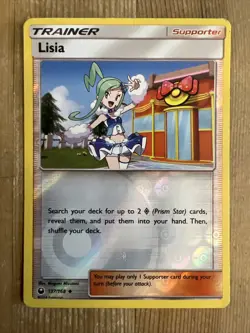 Pokemon TCG Lisia Sun & Moon: Celestial Storm 137/168 Reverse Holo Uncommon DMG - Image 1